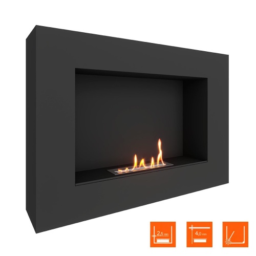 Биокамин SteelHeat WALL GRAND 900 LITE черный SteelHeat