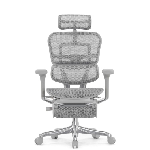 Ортопедическое кресло Falto Comfort Ergohuman Elite 2 с подножкой Серое