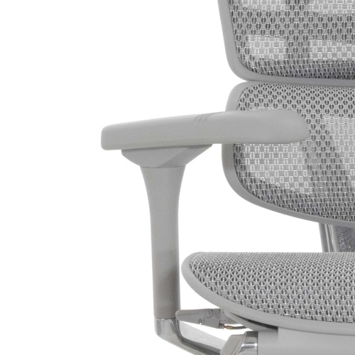 Ортопедическое кресло Falto Comfort Ergohuman Elite 2 с подножкой Серое