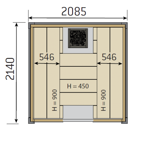 Сауна Harvia Solide Indoor S2122LD