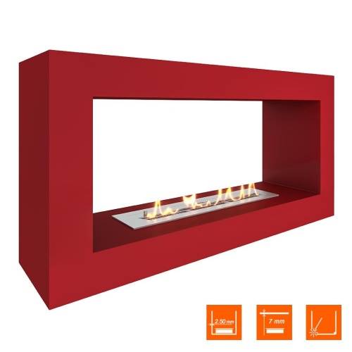 Биокамин SteelHeat FRAME ONE 900 красный SteelHeat