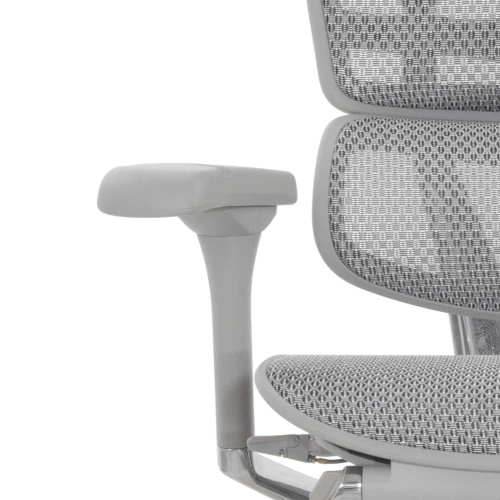 Ортопедическое кресло Falto Comfort Ergohuman Elite 2 с подножкой Серое