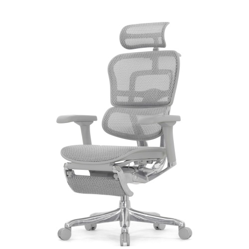 Ортопедическое кресло Falto Comfort Ergohuman Elite 2 с подножкой Серое