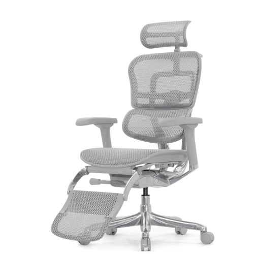 Ортопедическое кресло Falto Comfort Ergohuman Elite 2 с подножкой Серое