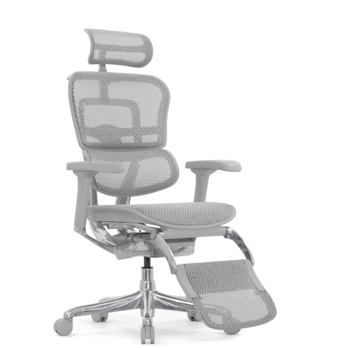 Ортопедическое кресло Falto Comfort Ergohuman Elite 2 с подножкой Серое