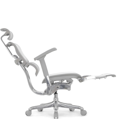 Ортопедическое кресло Falto Comfort Ergohuman Elite 2 с подножкой Серое