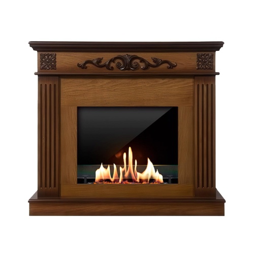 Биокамин в портале SteelHeat Noche, стекло, стемалит SteelHeat