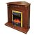 Каминокомплект Royal Flame Sorrento угловой (орех)+Fobos FX Brass
