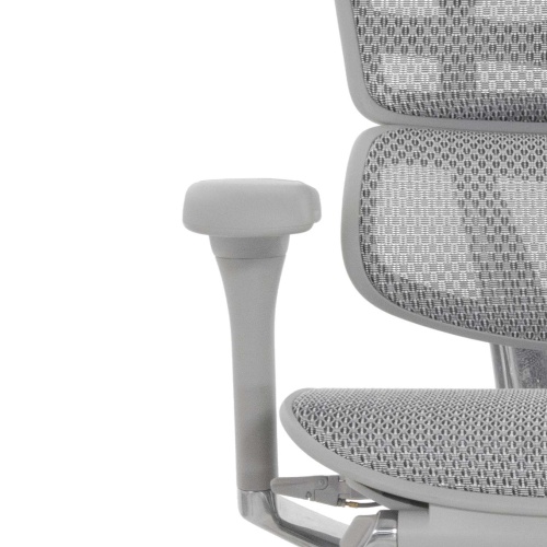 Ортопедическое кресло Falto Comfort Ergohuman Elite 2 с подножкой Серое