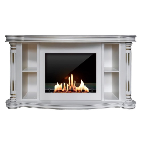 Биокамин в портале SteelHeat Romans, стекло, стемалит SteelHeat