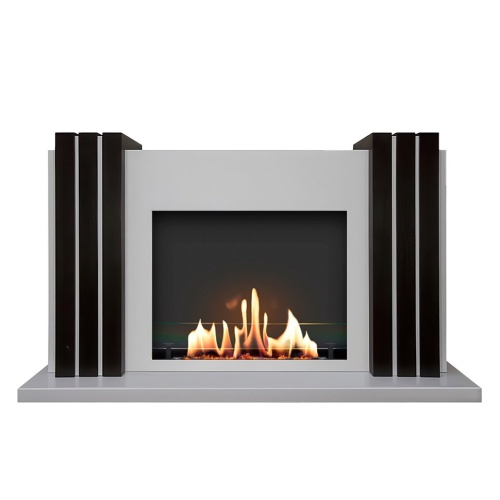 Биокамин в портале SteelHeat Manhetten New, стекло SteelHeat