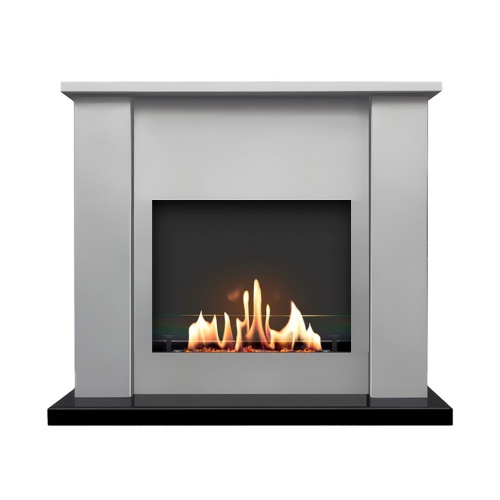 Биокамин в портале SteelHeat Rondo, стекло SteelHeat